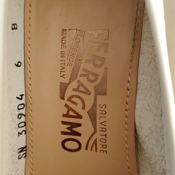Ferragamo women's shoes in white leather size 6 - Picture 4 of 8